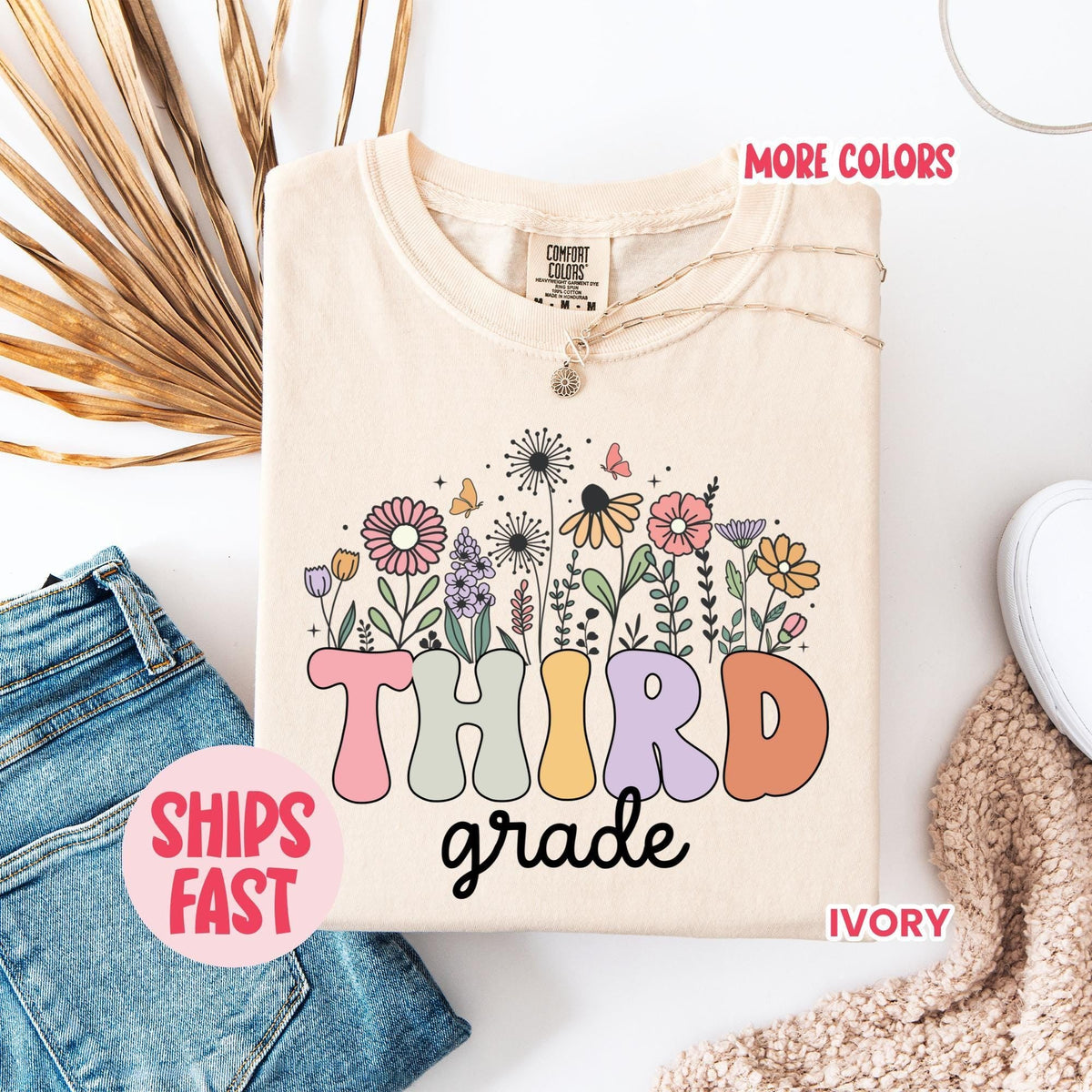 Wildflowers Third Grade Teacher 3rd Grade Classroom Educators Uniform School Spirit Today
