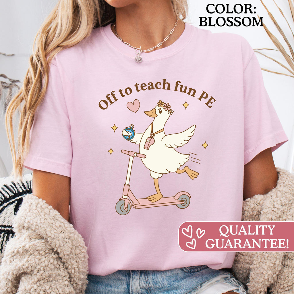 Comfort Colors Pe Teacher Gym Squad Retro School Coach Tee Educator
