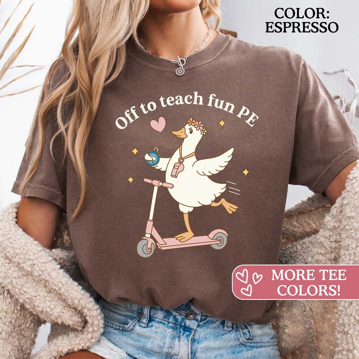 Comfort Colors Pe Teacher Gym Squad Retro School Coach Tee Educator
