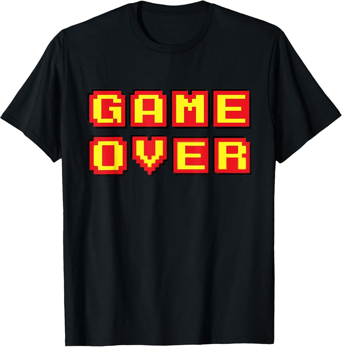 Game Over Vintage Retro Video Games Gaming Gift Arcade Unisex , , , Long Sleeve Tee