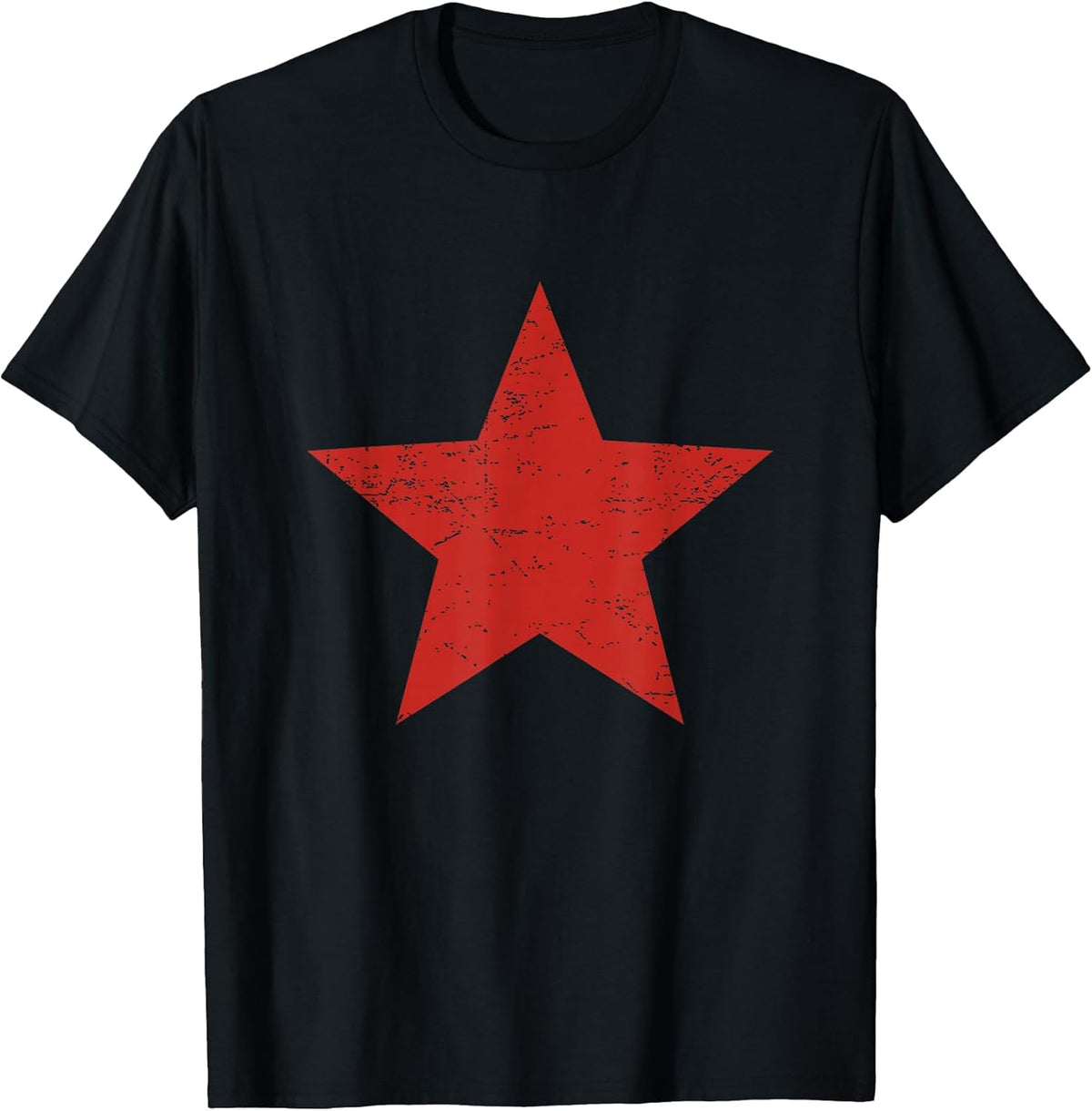 Grunge Alternative Distressed Red Star 90s Rock Band Music Unisex , , , Long Sleeve Tee
