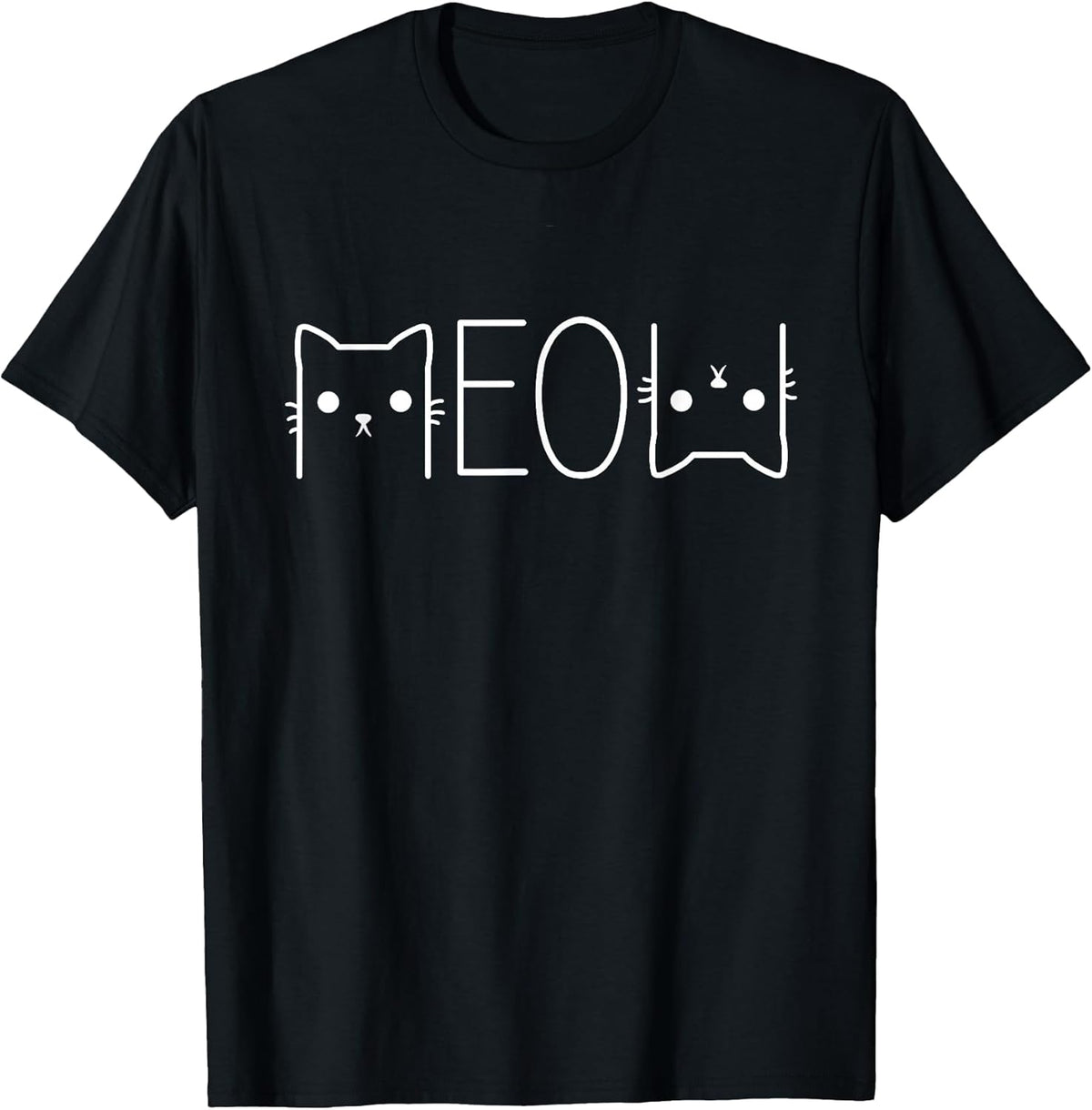 Funny Meow Graphic Merch Casual Cat Lover Cute Cat Meme Unisex , , , Long Sleeve Tee