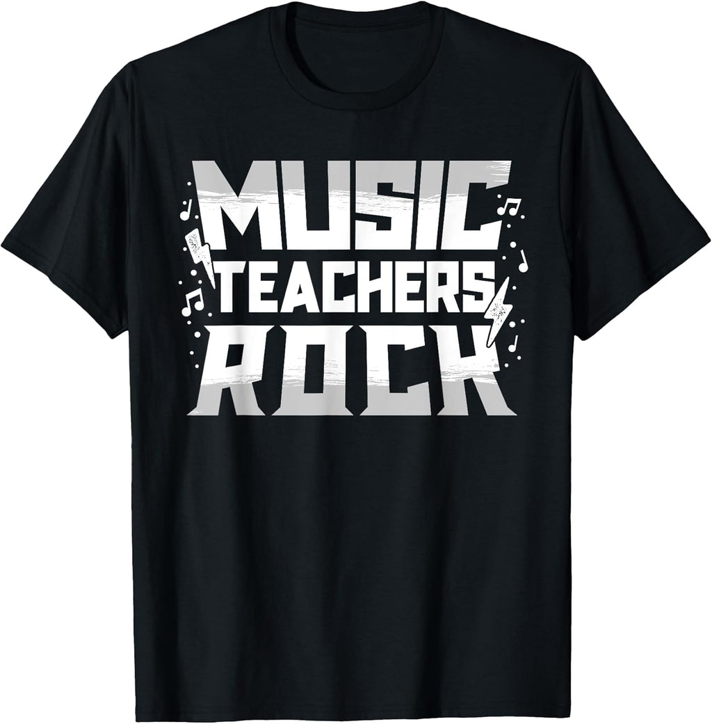 Music Teachers Rock School Appreciation Gift Choir Band Men Women Girls Kids Unisex , , , Long Sleeve Tee