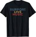Support Live Music retro rainbow band concert Unisex , , , Long Sleeve Tee