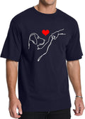 Men's Pet Lovers Graphic Dog Fist Bump Heart 100% Cotton Crewneck Casual Tees for Men