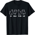 Un Deux Trois Cat - French Cat Lover Kitty Owner Unisex , , , Long Sleeve Tee