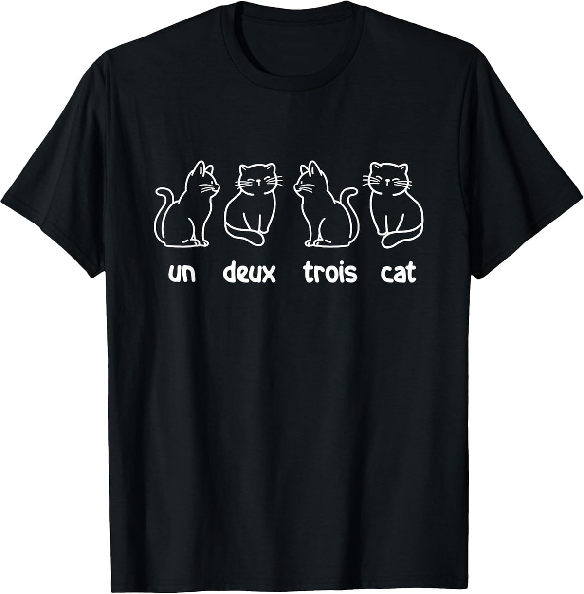 Un Deux Trois Cat - French Cat Lover Kitty Owner Unisex , , , Long Sleeve Tee