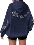 Cute Sea Turtle s for Women Oversized Ocean Aesthetic Graphic s Casual Fleece Pullover Tops
