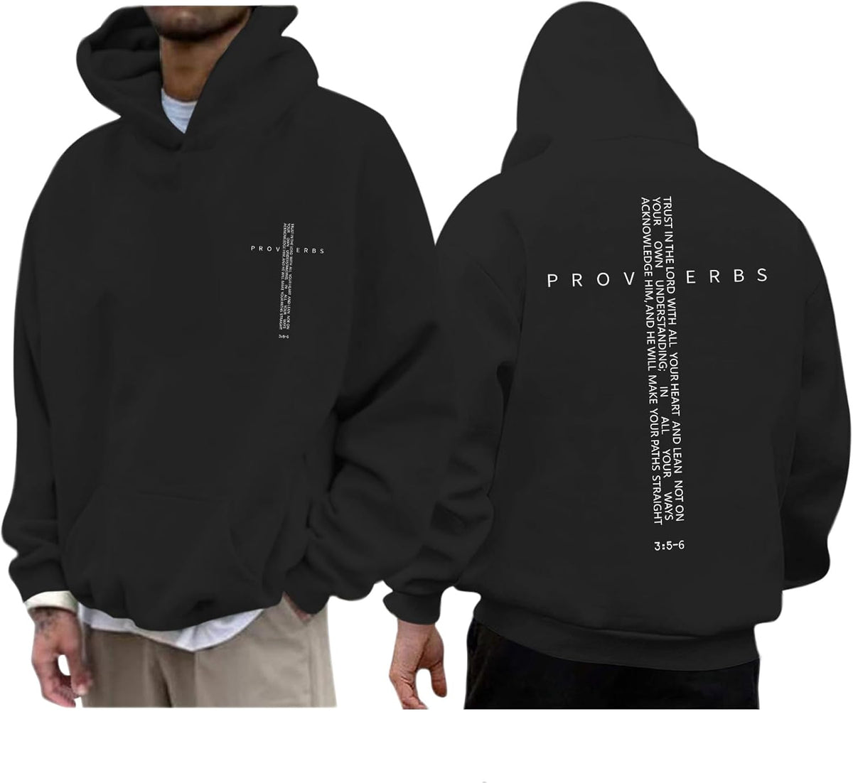 Christian s for Men Inspirational Religious Faith Cross s Vintage Bible Verse Graphic Pullover