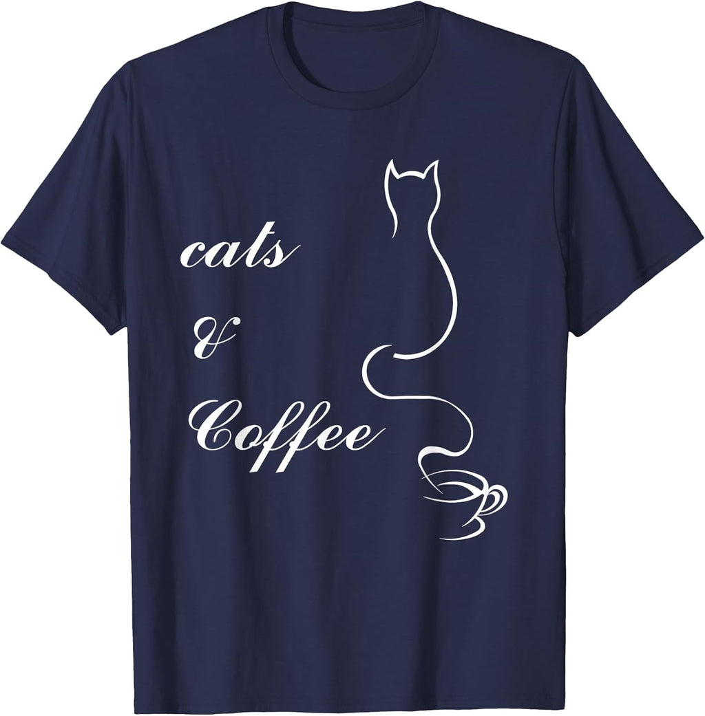 Cute Cats and Coffee Unisex , , , Long Sleeve Tee