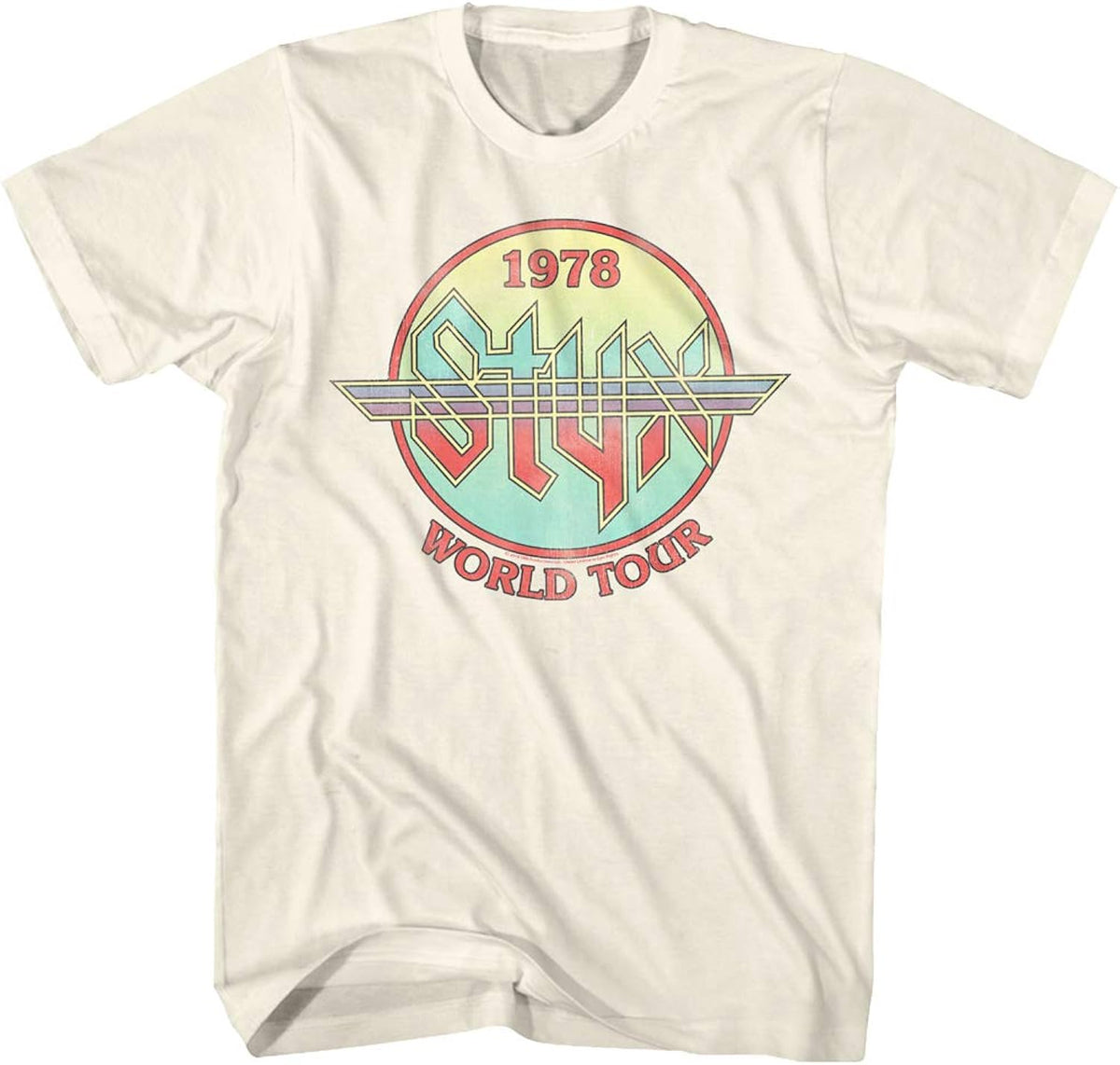 Styx Circle 1978 World Concert Tour Music American Rock Band Adult 70s Graphic Tee