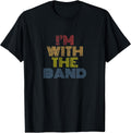 I'm With The Band 70s 80s distressed rock music Unisex , , , Long Sleeve Tee