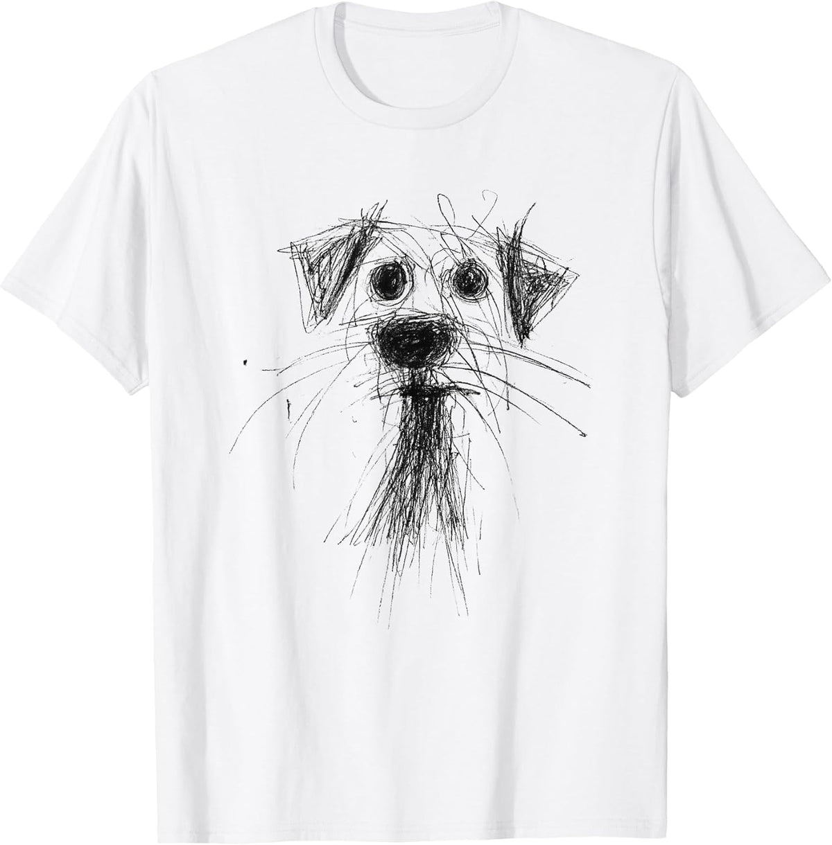 Dog Lover Abstract Scribble Art Cute Puppy Puppy Unisex , , , Long Sleeve Tee