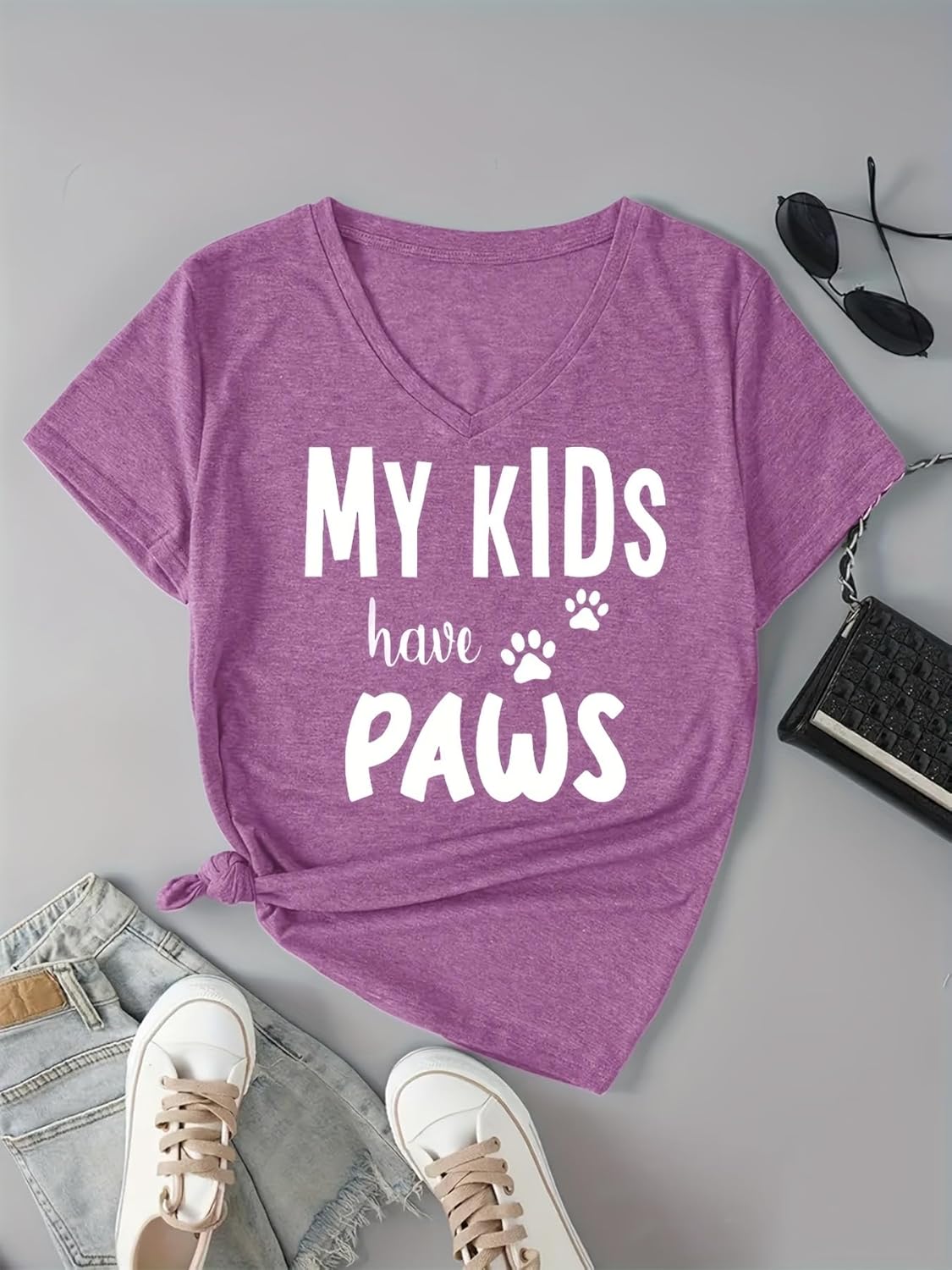 Dog Grandma Graphic for Women Cute Pet Lover Short Sleeve Tee Casual Relaxed Fit Top Soft Outfit