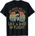 Motivational Quote She Rules Her Life Like A Bird in Flight Unisex , , , Long Sleeve Tee