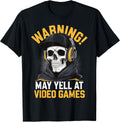 Funny Gaming Warning May Yell At Video Games Unisex , , , Long Sleeve Tee