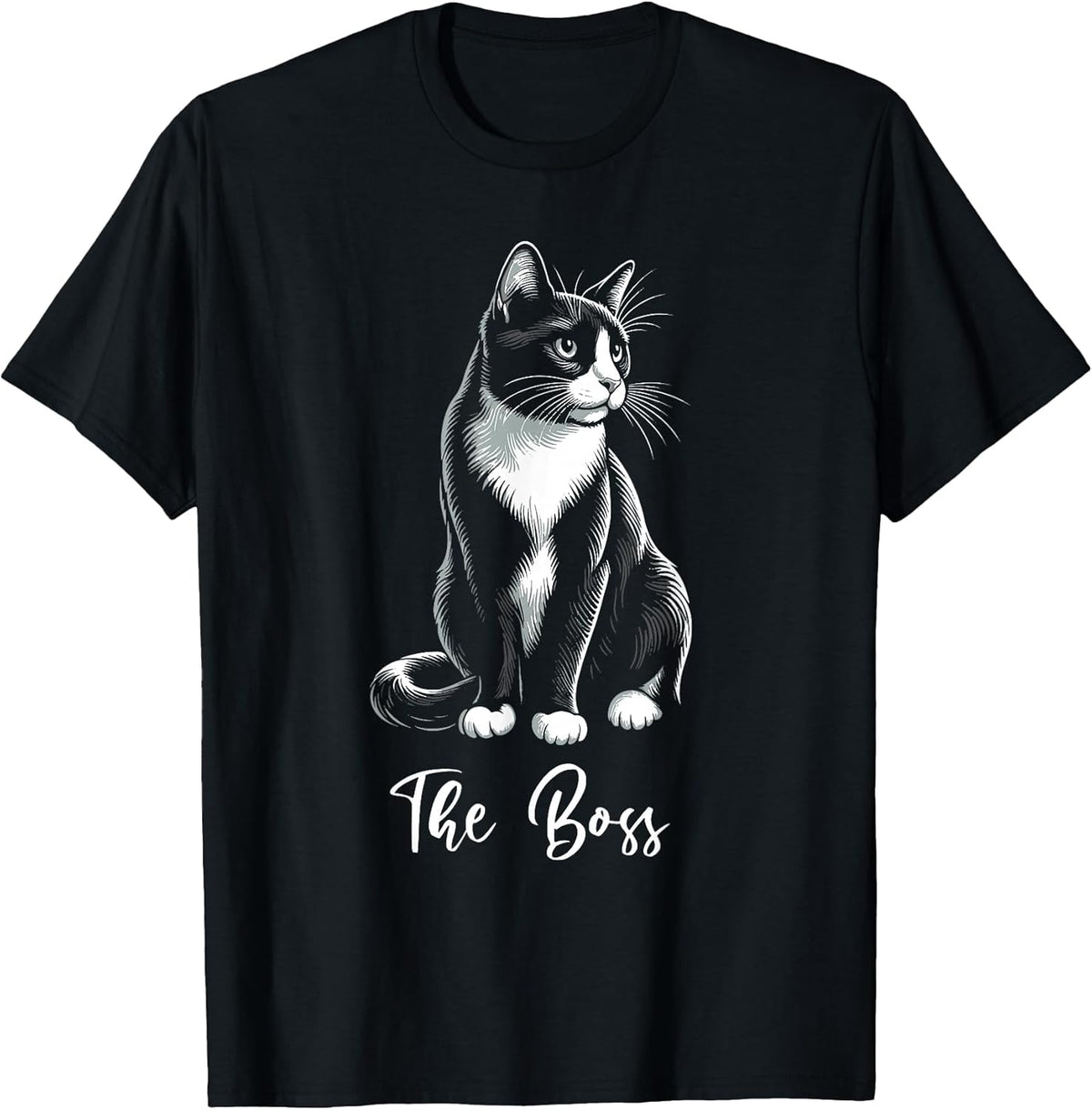 The Boss Tuxedo Cat Lover Kitten Tuxedo Cat Owner Unisex , , , Long Sleeve Tee