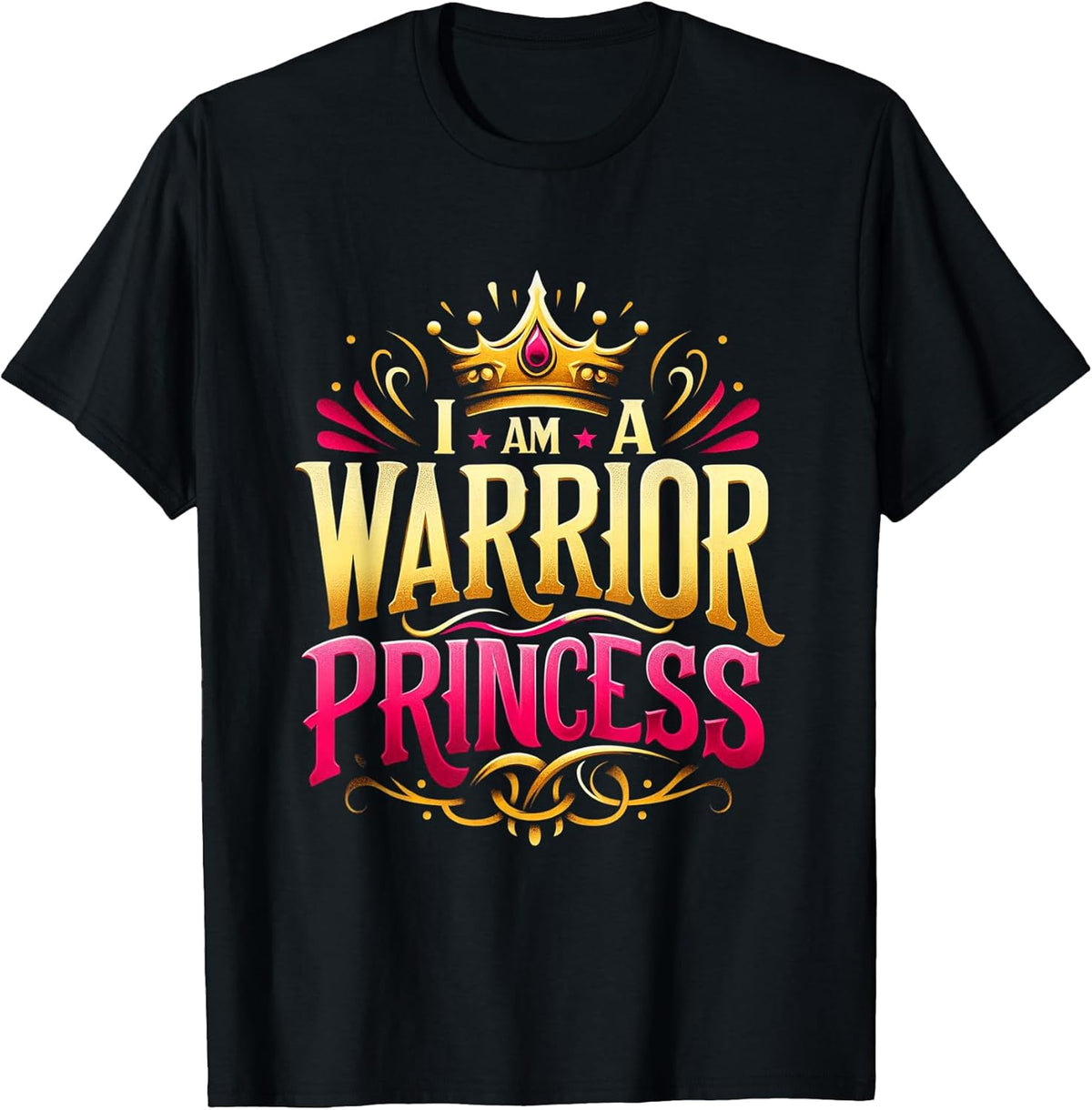 Inspirational Warrior Princess Crown Motivational Girls Unisex , , , Long Sleeve Tee