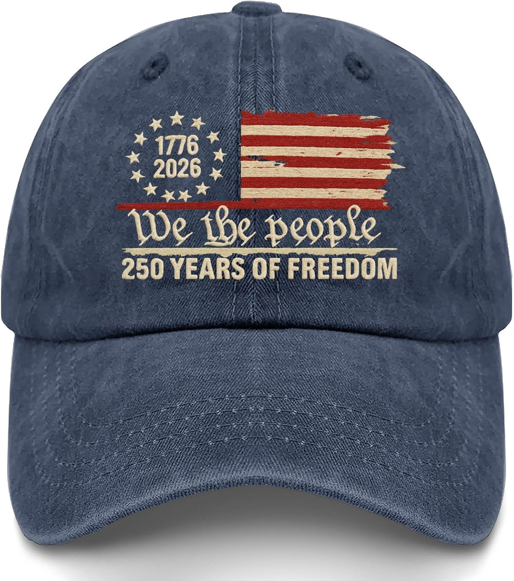 U.S. 250th Anniversary 250 Years Freedoms 1776-2026 Baseball Hats Funny Unisex , , , Long Sleeve Tee