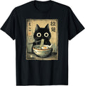 Kawaii Ramen Cat Retro Japanese Noodles Artwork Unisex , , , Long Sleeve Tee
