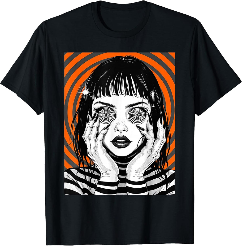 Horror Anime Manga, Aesthetic Japanese Creepy Kawaii Goth Unisex , , , Long Sleeve Tee