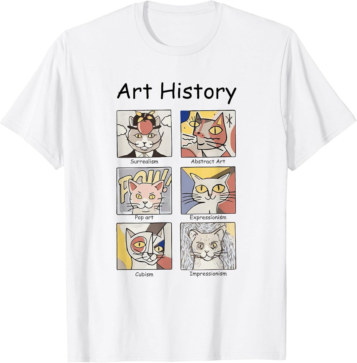 Art History Funny Cat Art Lover Painting Painter Unisex , , , Long Sleeve Tee