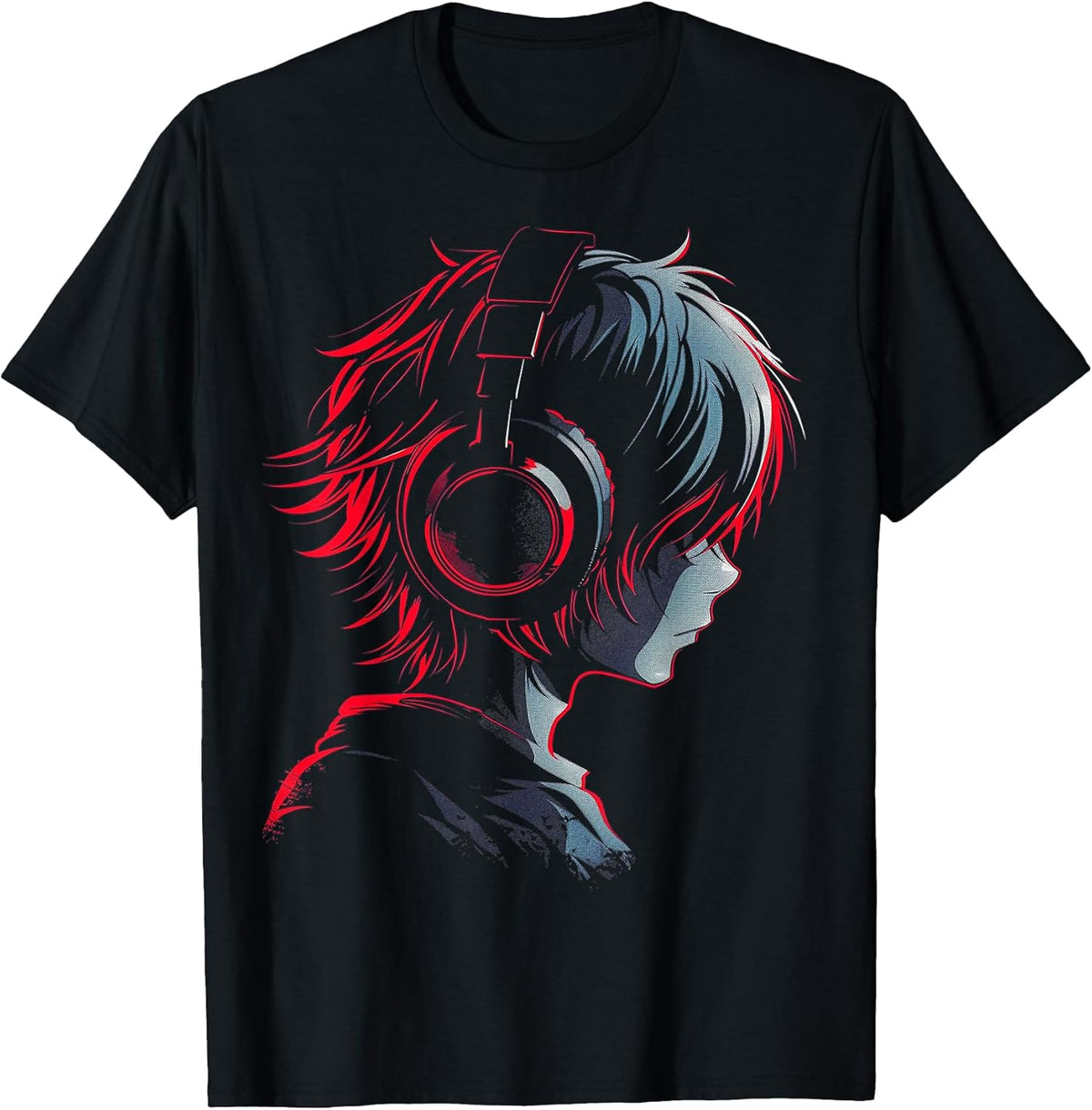 Anime Manga Graphic Headphone Artwork Anime Unisex , , , Long Sleeve Tee
