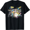 Abstract Art Drums Musician Music Band Throne Noose Small Unisex , , , Long Sleeve Tee