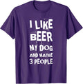 I Like Beer My Dog And Maybe 3 People Unisex , , , Long Sleeve Tee