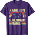 Kameron Gamer Retro Gaming Vintage Game Personalized 70s Unisex , , , Long Sleeve Tee