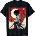 Afro American Samurai Anime Cartoon Japanese Bushido Warrior Unisex , , , Long Sleeve Tee