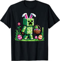 Easter Pixel Gaming Bunny Egg Hunting Boys Kids Youth Men Unisex , , , Long Sleeve Tee