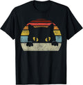 Cat Retro Style Vintage Black Kitten Cute Kitty Cats Lover Unisex , , , Long Sleeve Tee