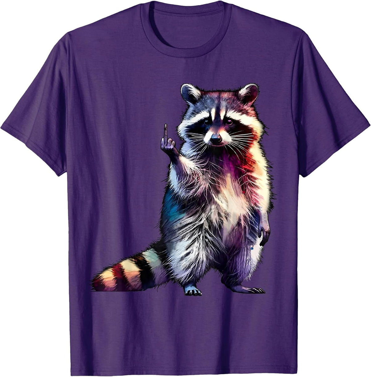 Raccoon Middle Finger Trash Panda Racoon Sarcastic Humor Unisex , , , Long Sleeve Tee