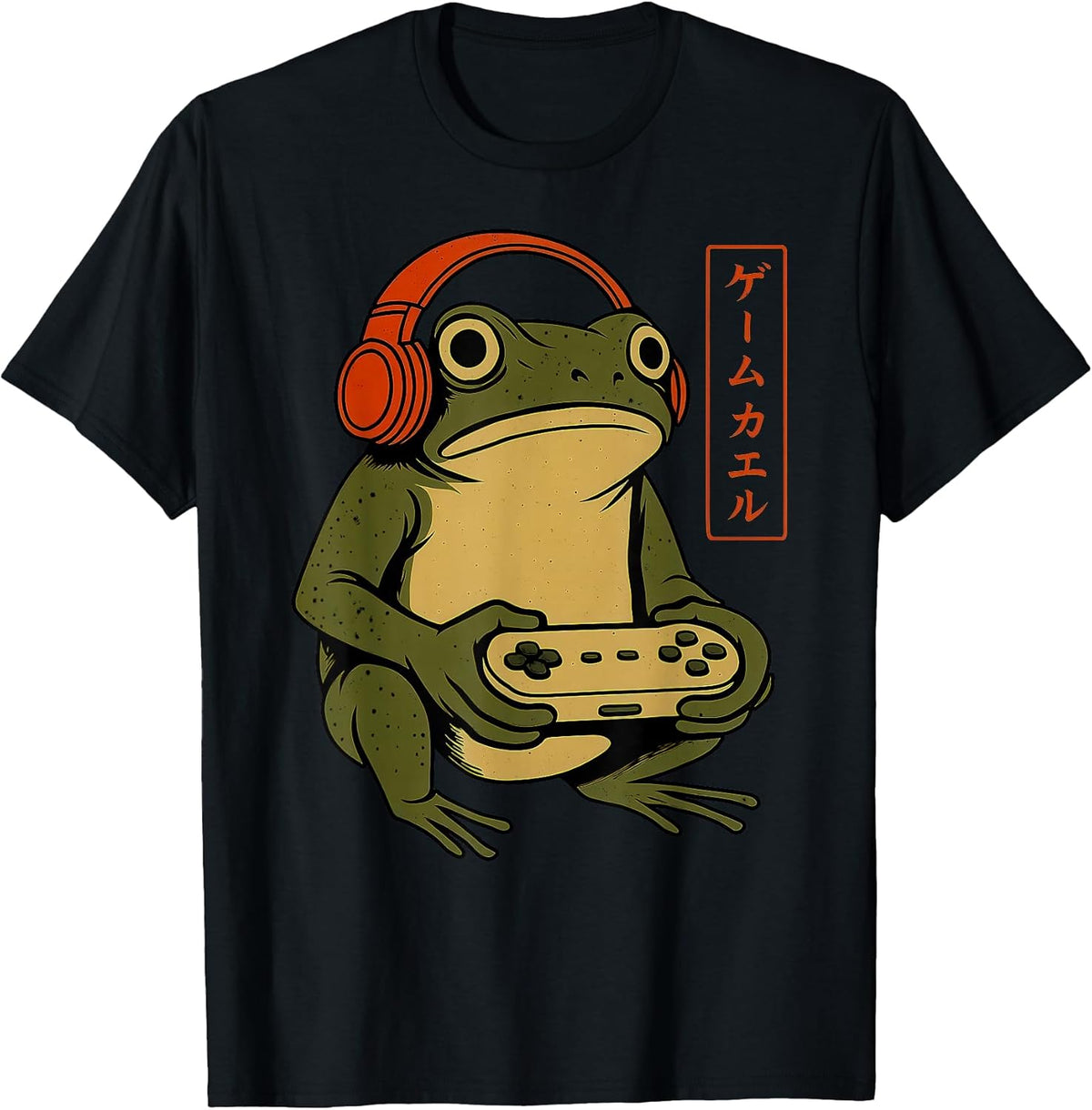 Japanese Gamer Frog Art Men Women Boys Funny Vintage Gaming Unisex , , , Long Sleeve Tee