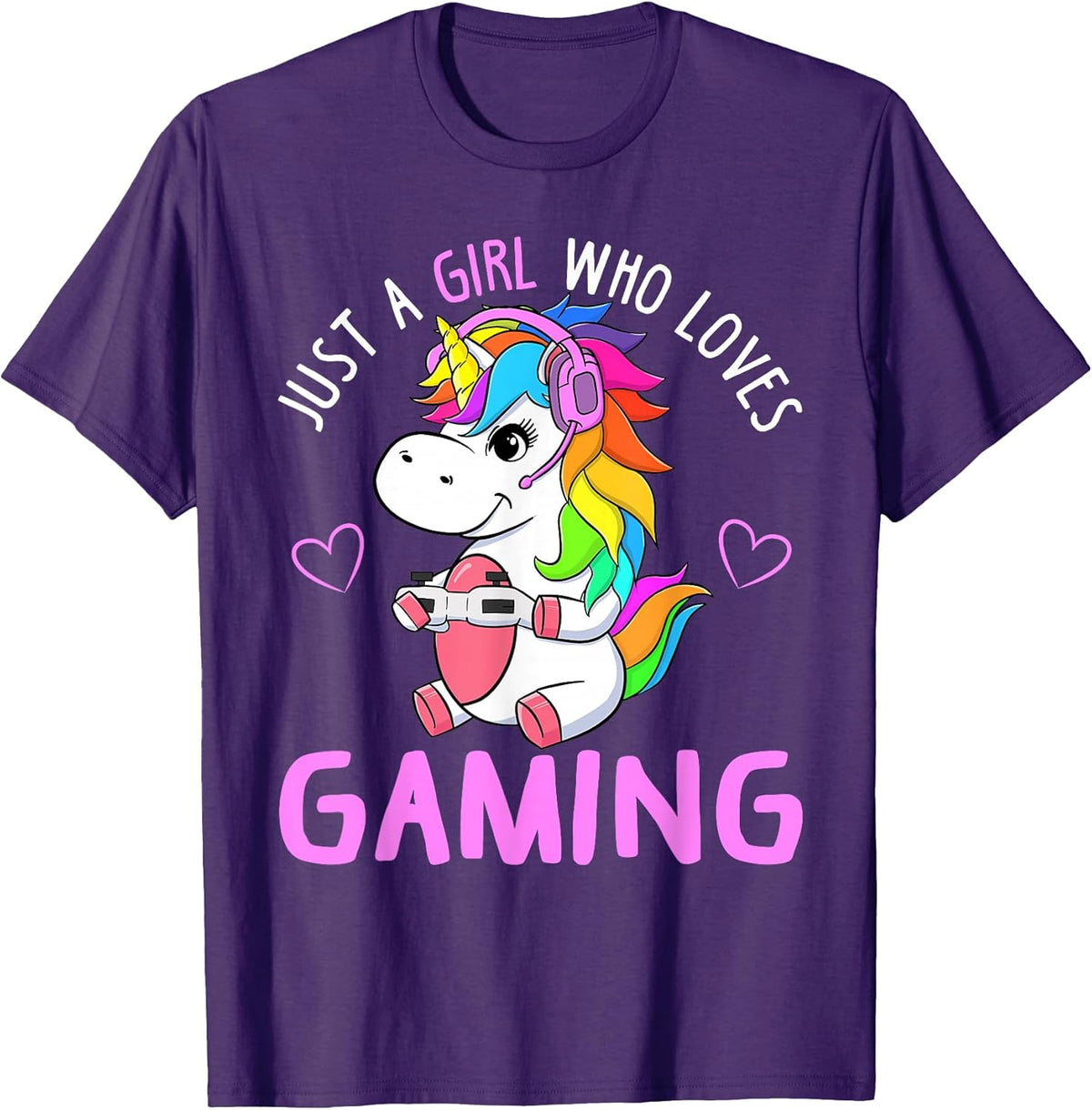 Just A Girl Who Loves Gaming Cute Gamer Unicorn Gift Women Unisex , , , Long Sleeve Tee