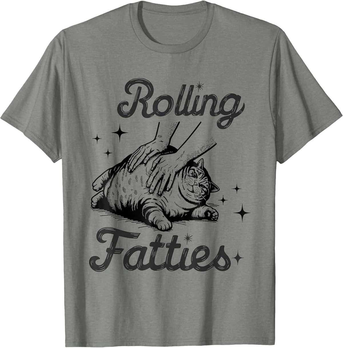 Rolling Fatties Cat Funny Cute Cat Lover Kitten Owner Kitty Unisex , , , Long Sleeve Tee