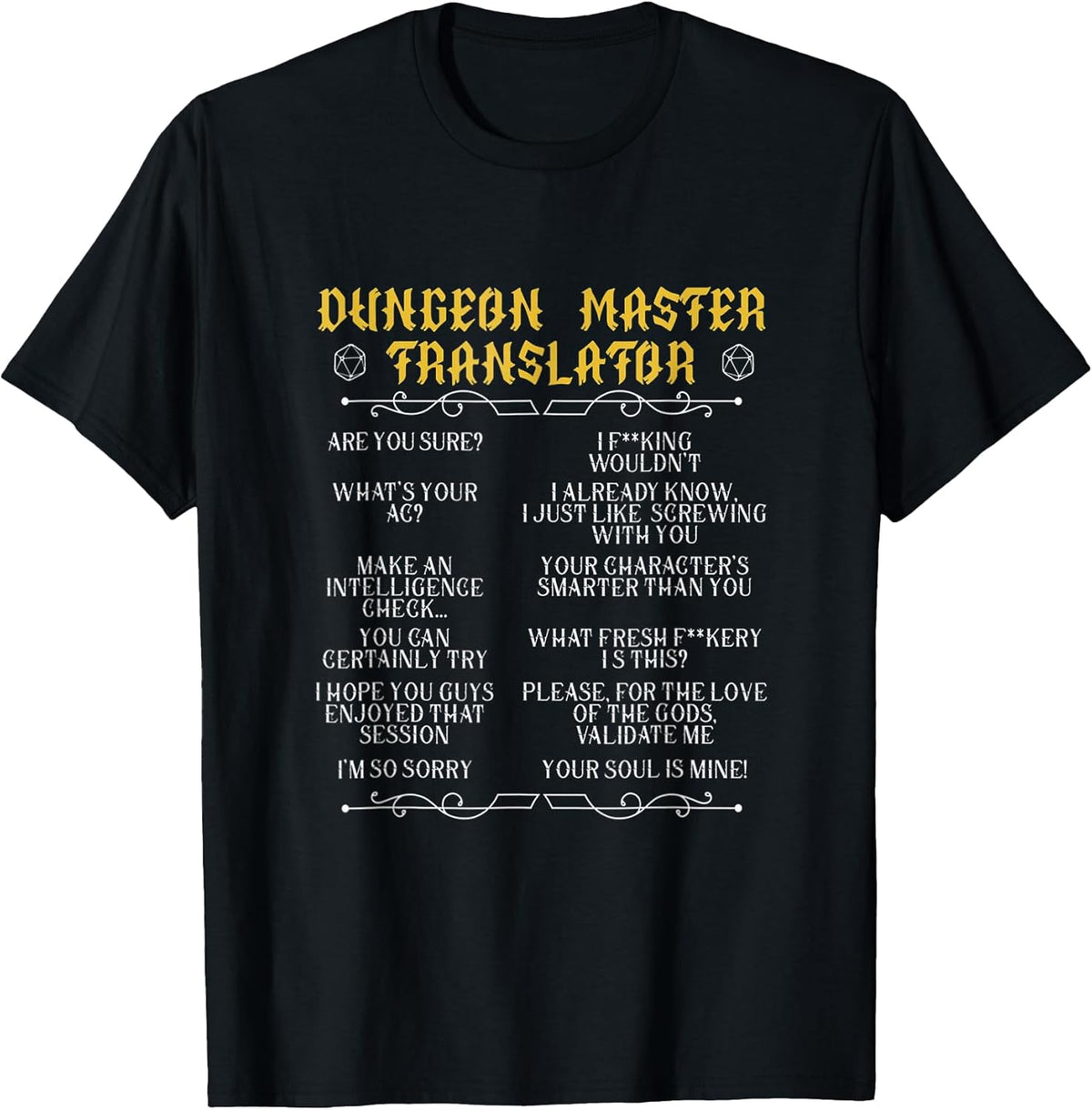 Gaming-Master,Board Game,Role-Playing Game,Player,Dungeon Unisex , , , Long Sleeve Tee