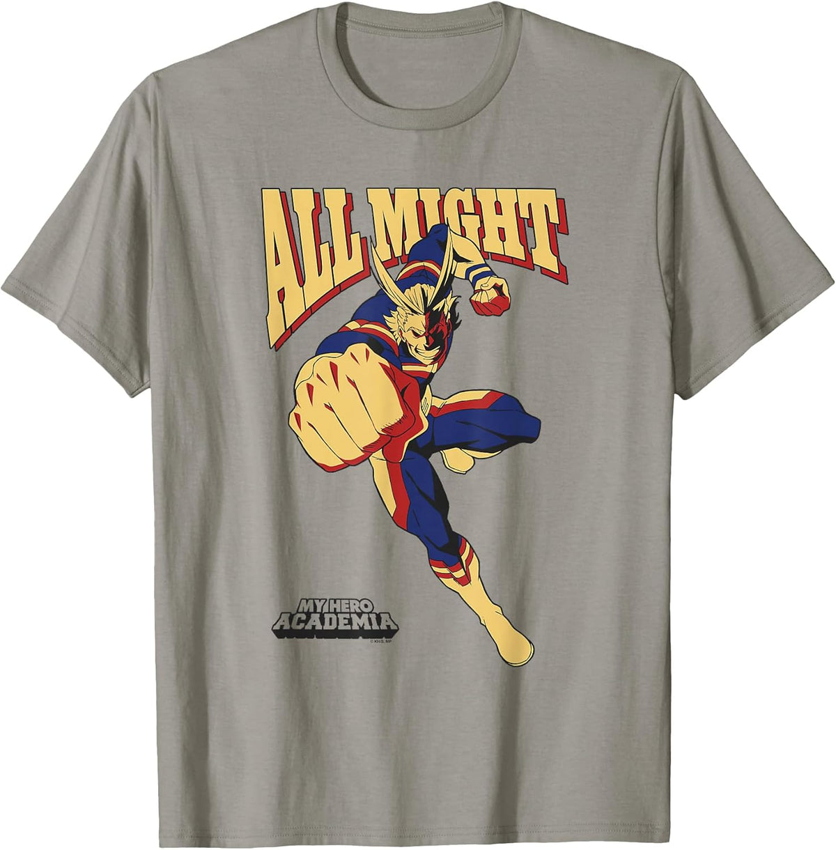MHA All Might Vintage 90's Action Pose Superhero Anime Unisex , , , Long Sleeve Tee