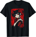 Japanese Horror Anime Girl Creepy Manga Gothic Kawaii Otaku Unisex , , , Long Sleeve Tee