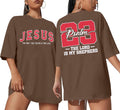 Christian Shirts Women Oversized Jesus Baseball Shirt Religious Faith Tshirts Bible Verse Inspirational Graphic Tops