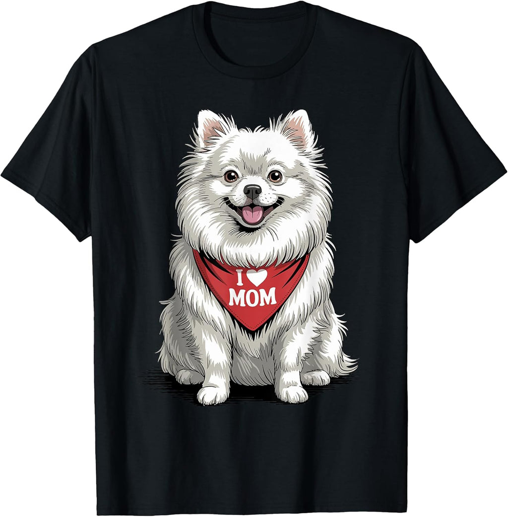 I Love Mom Pomeranian Lover Dog Mother's Day Unisex , , , Long Sleeve Tee