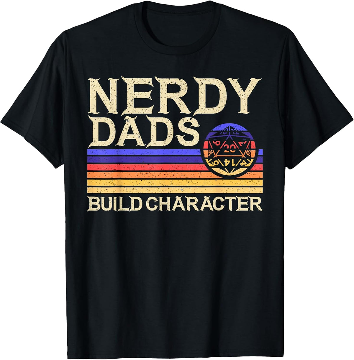 Nerdy Dad RPG Gaming D20 Tabletop Games Funny RPG Gamer Unisex , , , Long Sleeve Tee