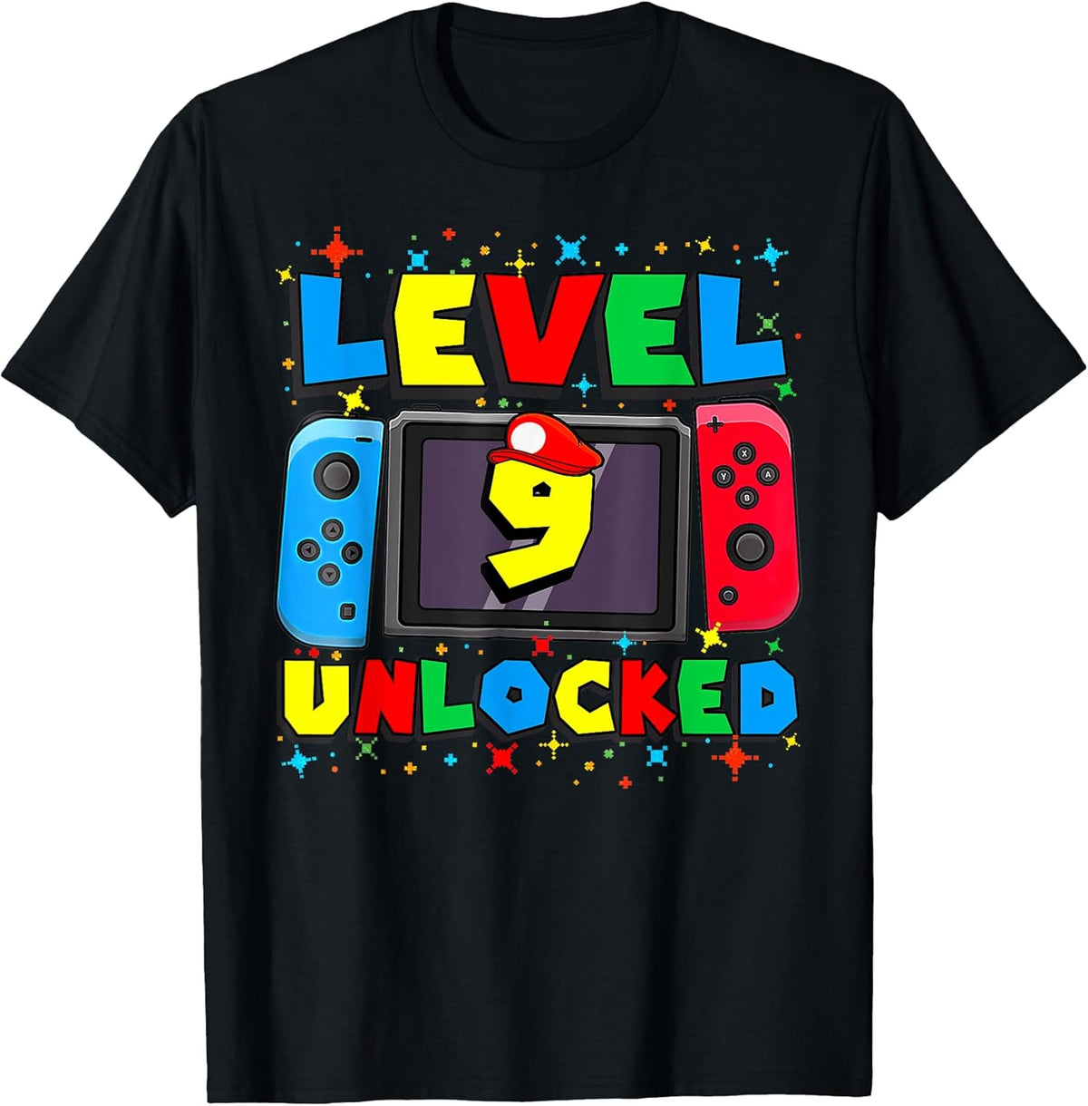 Level 9 Unlocked Gamer 9th Birthday Gift Video Game Boys Unisex , , , Long Sleeve Tee