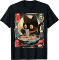 Kawaii Cat Eating Ramen Noodles Anime Gift Girls Teens Unisex , , , Long Sleeve Tee