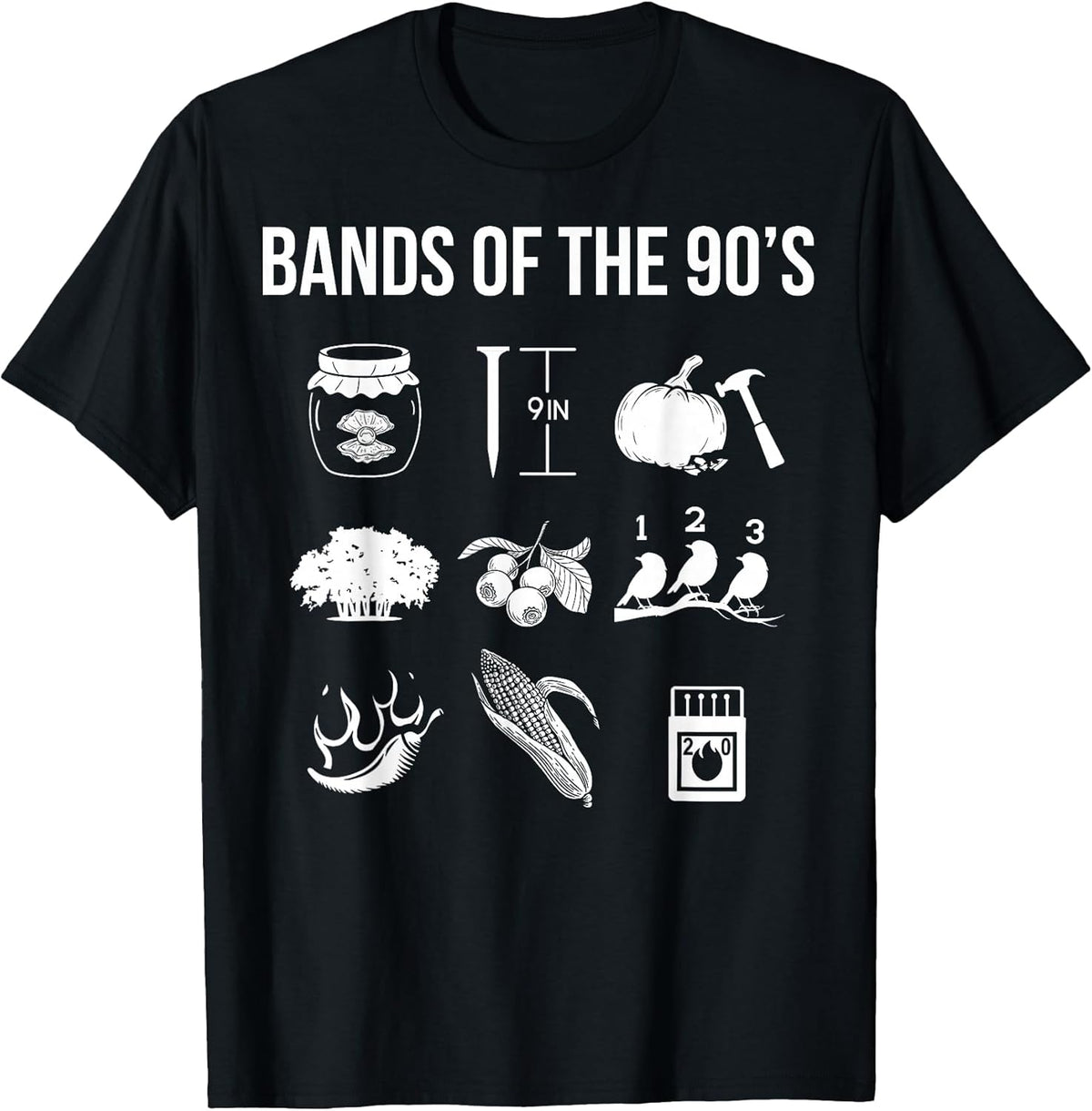 Retro 1990s Bands - Music - 90s Music Lover Unisex , , , Long Sleeve Tee