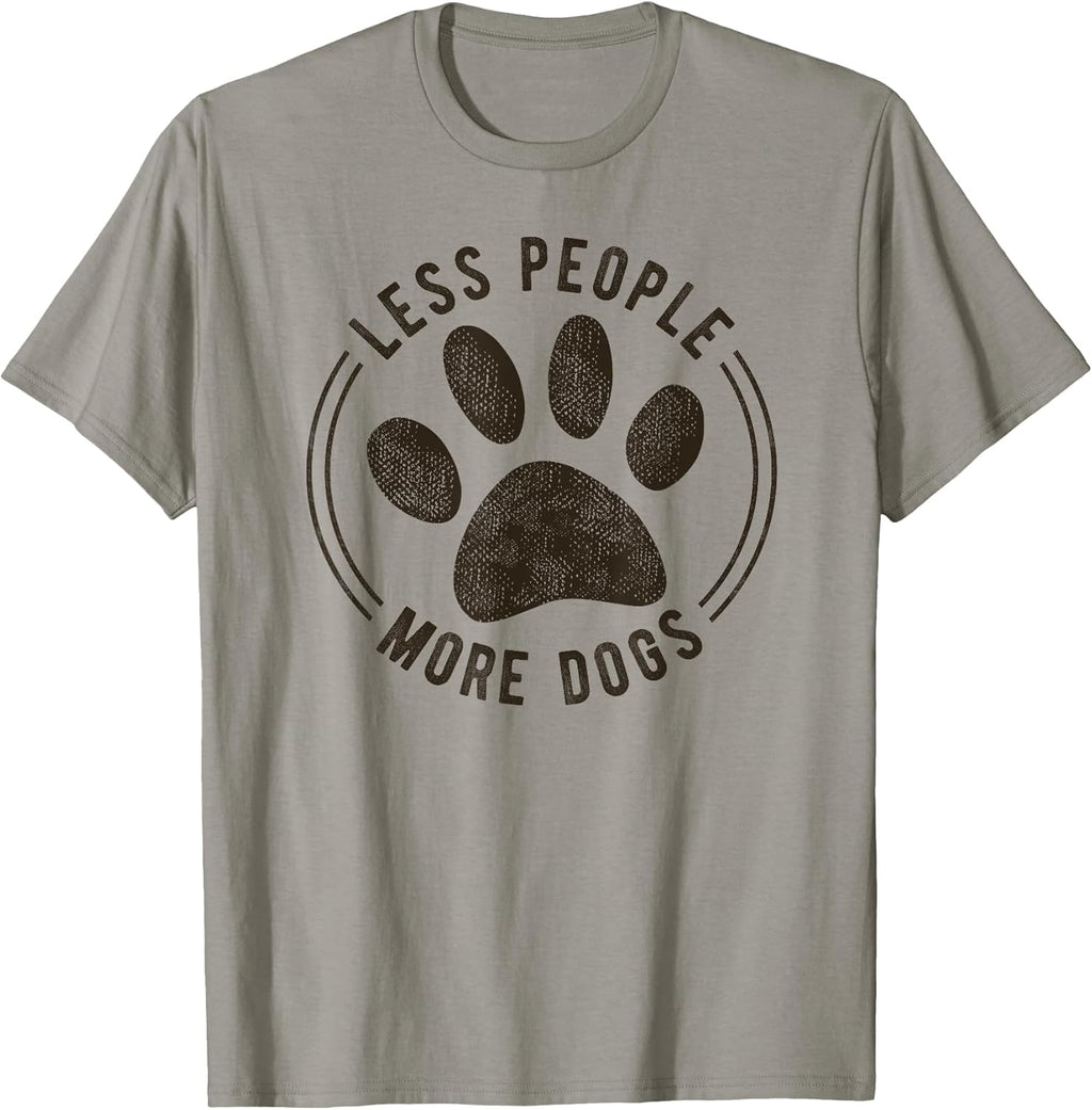 Less People More Dogs Funny Sarcastic Sayings Dog Lover Men Women Kids Unisex , , , Long Sleeve Tee