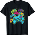 Retro Video Game Controllers Colorful Gaming Art for Gamers Unisex , , , Long Sleeve Tee