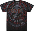Unisex Adult Ac/DC Song Titles All Over Print Graphic Short Sleeve Tee Unisex , , , Long Sleeve Tee