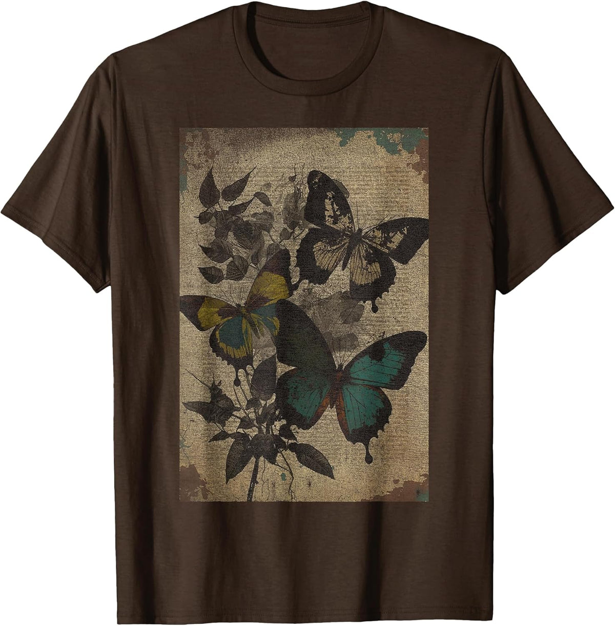Fairy Grunge Aesthetic Retro Botanical Butterfly Unisex , , , Long Sleeve Tee